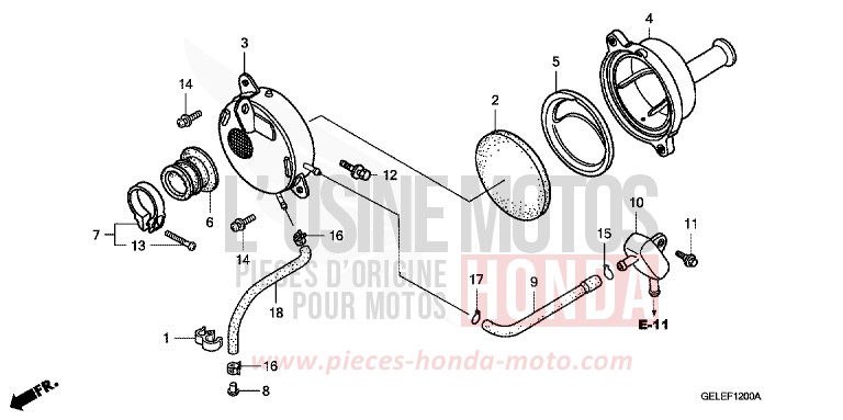 LUFTFILTER von CRF50F EXTREME RED (R292) von 2011