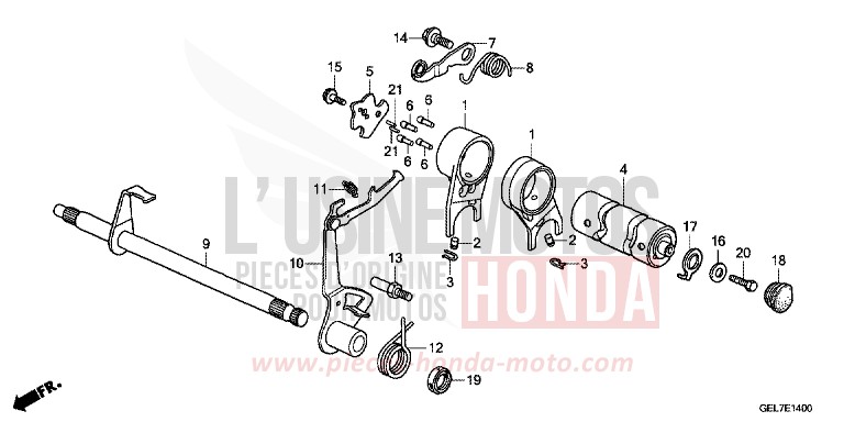 SCHALTTROMMEL von CRF50F EXTREME RED (R292) von 2012