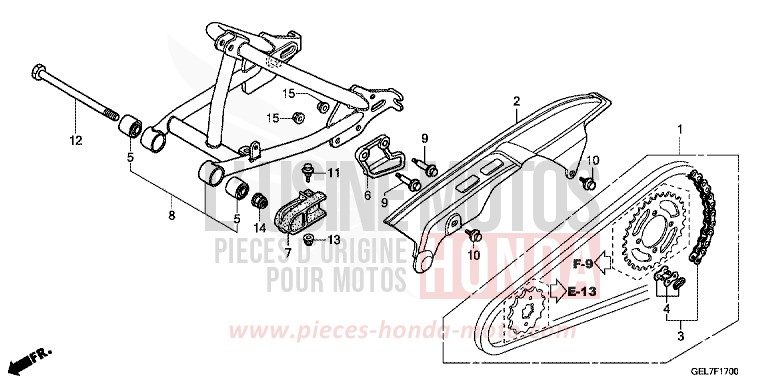 SCHWINGE (CRF50FC) von CRF50F EXTREME RED (R292) von 2012
