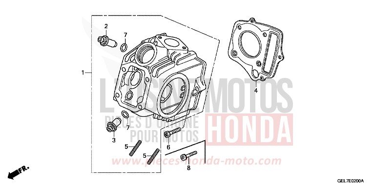 ZYLINDERKOPF von CRF50F EXTREME RED (R292) von 2013