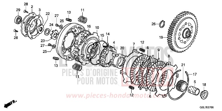 KUPPLUNG von CRF50F EXTREME RED (R292) von 2013