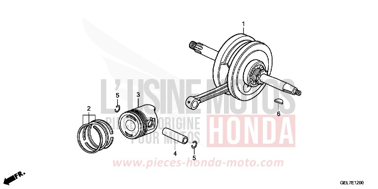 KURBELWELLE/KOLBEN von CRF50F EXTREME RED (R292) von 2013