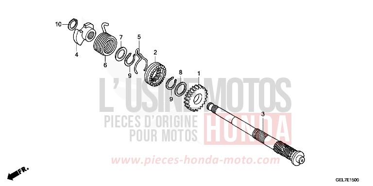 KICKSTARTERSPINDEL von CRF50F EXTREME RED (R292) von 2013