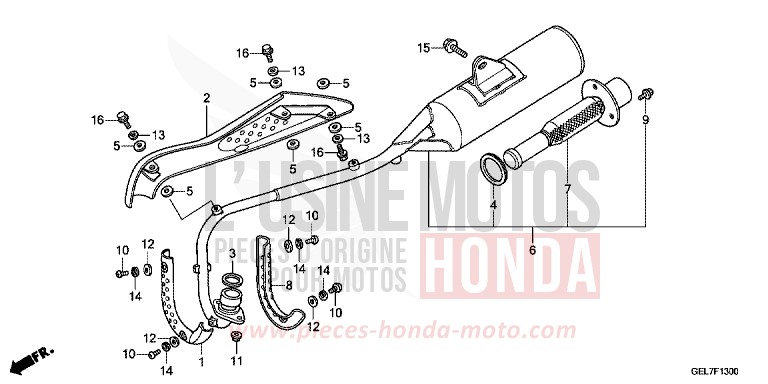 ABGAS-SCHALLDAEMPFER von CRF50F EXTREME RED (R292) von 2013