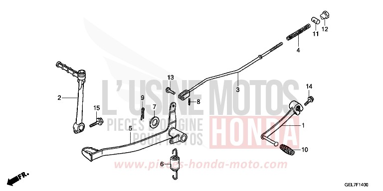 BREMSPEDAL/KICKSTARTER-ARM von CRF50F EXTREME RED (R292) von 2013