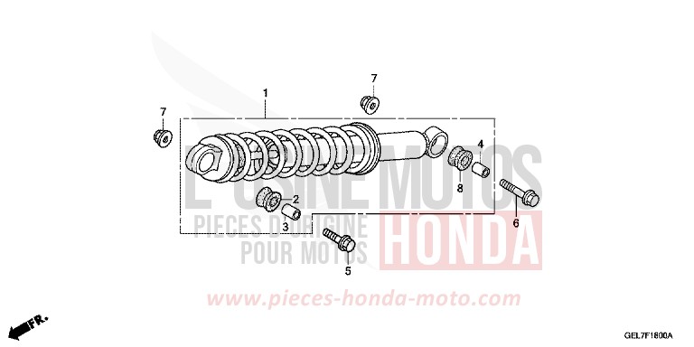 KISSEN, HINTEN von CRF50F EXTREME RED (R292) von 2013