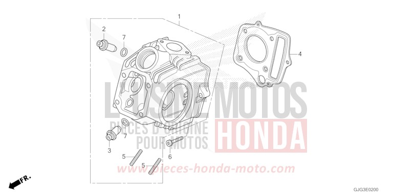 ZYLINDERKOPF von CRF50F EXTREME RED (R292) von 2022