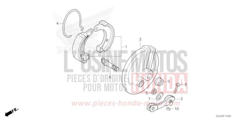 BREMSPLATTE, VORNE von CRF50F EXTREME RED (R292) von 2022