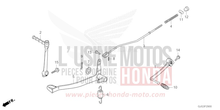 BREMSPEDAL/KICKSTARTER-ARM von CRF50F EXTREME RED (R292) von 2022