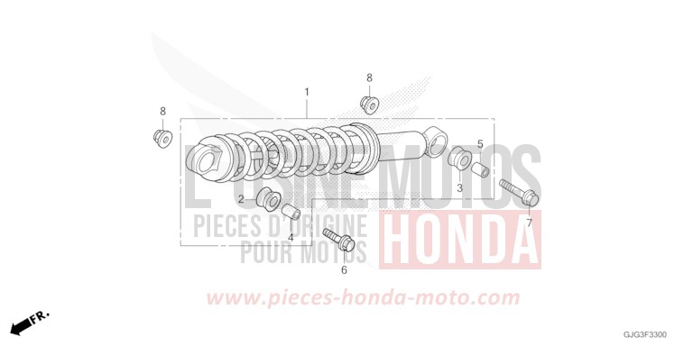 KISSEN, HINTEN von CRF50F EXTREME RED (R292) von 2022