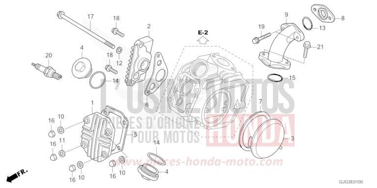 ZYLINDERKOPFDECKEL von CRF50F EXTREME RED (R292) von 2023