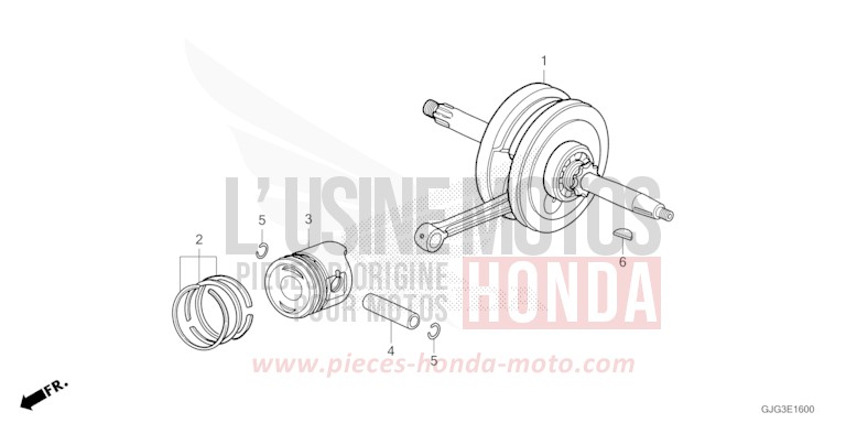 KURBELWELLE/KOLBEN von CRF50F EXTREME RED (R292) von 2023