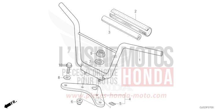 ROHRGRIFF/OBERE BRUECKE von CRF50F EXTREME RED (R292) von 2023
