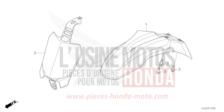 KOTFLUEGEL, VORNE von CRF50F EXTREME RED (R292) von 2023