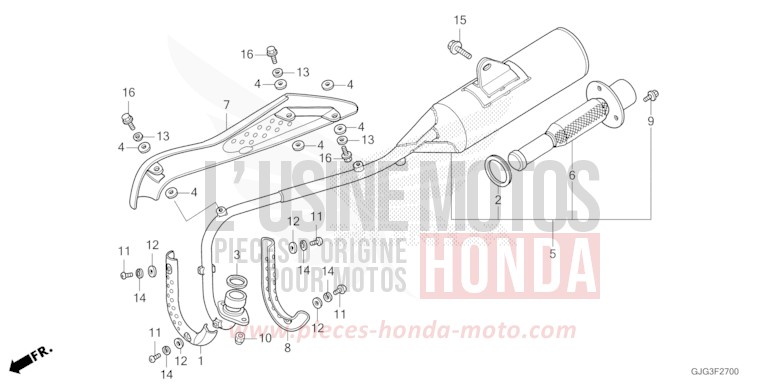 ABGAS-SCHALLDAEMPFER von CRF50F EXTREME RED (R292) von 2023