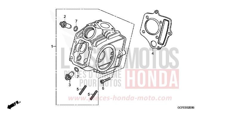 CULASSE von CRF70F EXTREME RED (R292) von 2004
