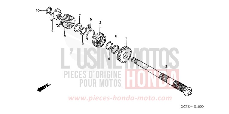 AXE DE KICKSTARTER von CRF70F EXTREME RED (R292) von 2004