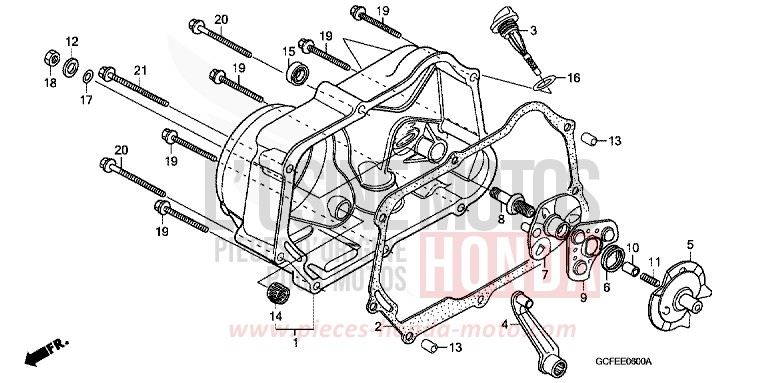 PANNEAU CARTER-MOTEUR D. von CRF70F EXTREME RED (R292) von 2005