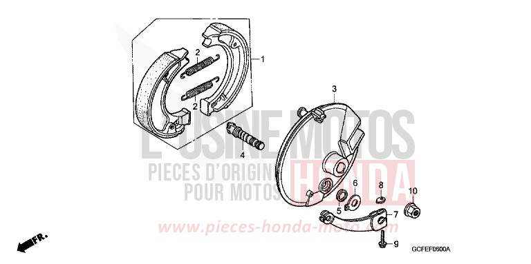 PANNEAU DE FREIN AVANT von CRF70F EXTREME RED (R292) von 2005
