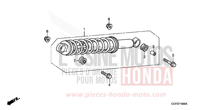 COUSSIN ARRIERE von CRF70F EXTREME RED (R292) von 2005