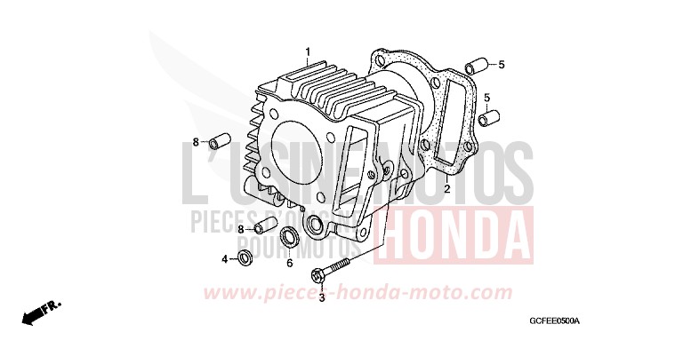 CYLINDRE von CRF70F EXTREME RED (R292) von 2006