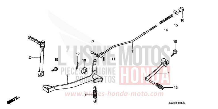 PEDALE von CRF70F EXTREME RED (R292) von 2006
