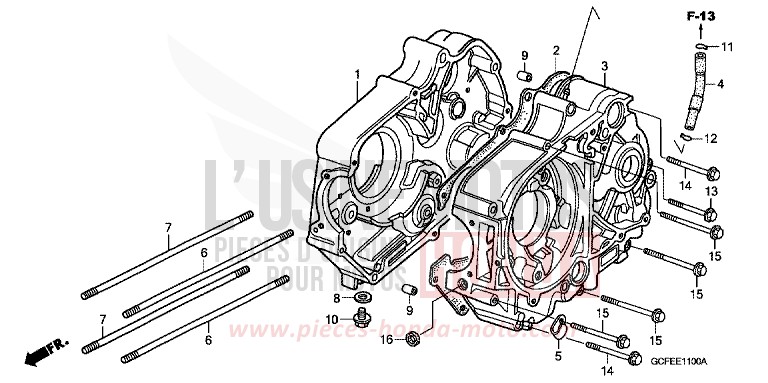 CARTER MOTEUR von CRF70F EXTREME RED (R292) von 2007