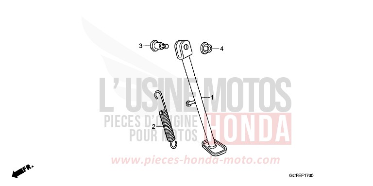 BEQUILLE von CRF70F EXTREME RED (R292) von 2009