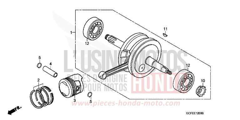 VILEBREQUIN/PISTON von CRF70F EXTREME RED (R292) von 2010
