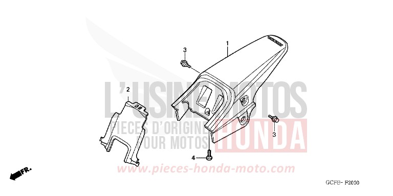 GARDE-BOUE ARRIERE von CRF70F EXTREME RED (R292) von 2010