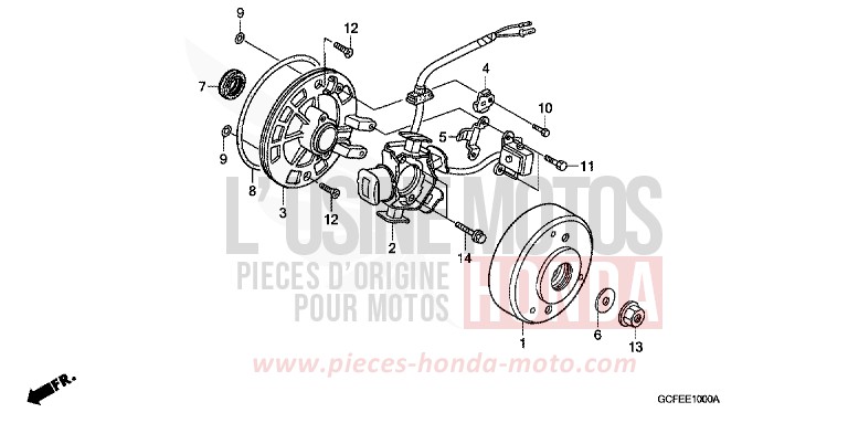GENERATRICE von CRF70F EXTREME RED (R292) von 2011