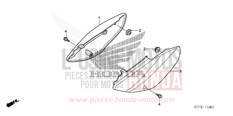 COUVERCLE LATERAL von CRF70F EXTREME RED (R292) von 2011