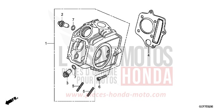CULASSE von CRF70F EXTREME RED (R292) von 2012