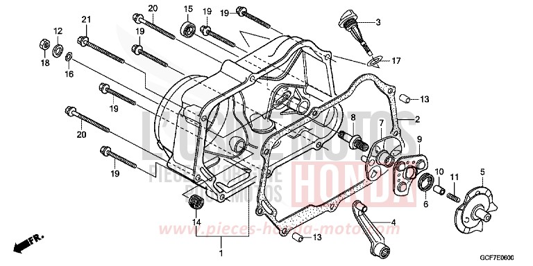 PANNEAU CARTER-MOTEUR D. von CRF70F EXTREME RED (R292) von 2012