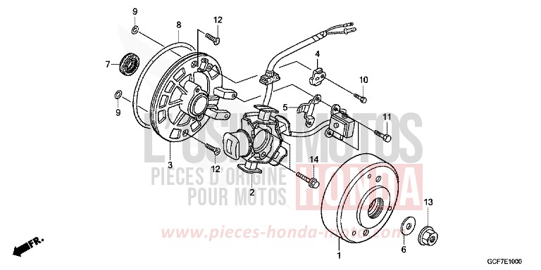 GENERATRICE von CRF70F EXTREME RED (R292) von 2012
