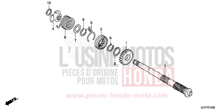 AXE DE KICKSTARTER von CRF70F EXTREME RED (R292) von 2012