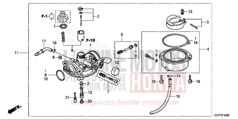CARBURATEUR von CRF70F EXTREME RED (R292) von 2012