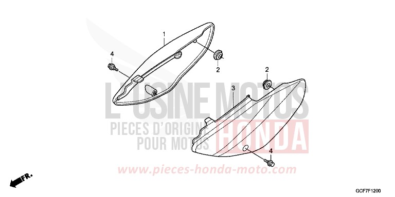 COUVERCLE LATERAL von CRF70F EXTREME RED (R292) von 2012