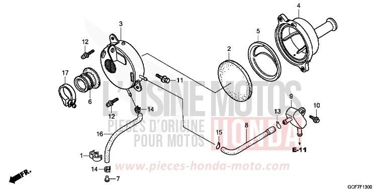 FILTRE A AIR von CRF70F EXTREME RED (R292) von 2012