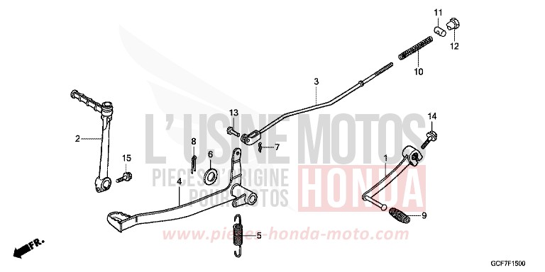 PEDALE von CRF70F EXTREME RED (R292) von 2012
