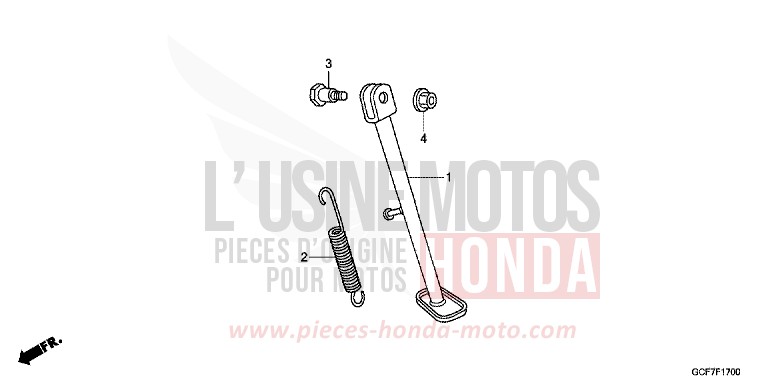 BEQUILLE von CRF70F EXTREME RED (R292) von 2012