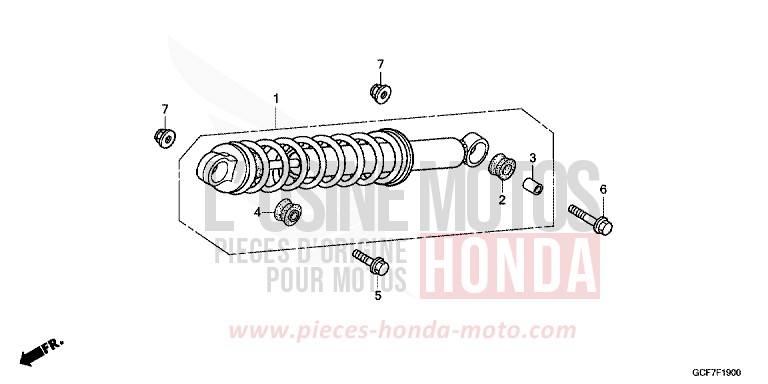 COUSSIN ARRIERE von CRF70F EXTREME RED (R292) von 2012