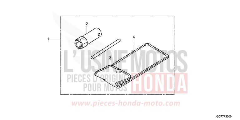 OUTILS von CRF70F EXTREME RED (R292) von 2012