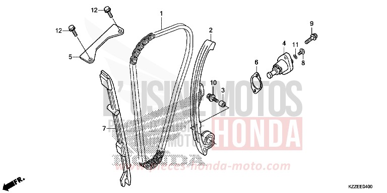 CHAINE A CAMES/TENDEUR von CRF250RA NOIR (NH1) von 2017