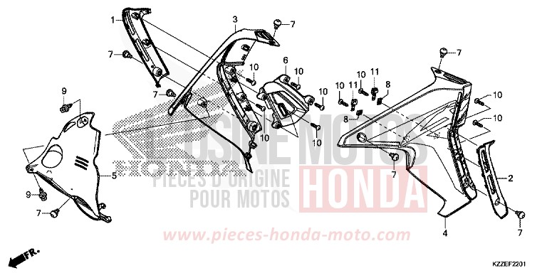 BUSE (CRF250RL/RLA) von CRF250RA NOIR (NH1) von 2017