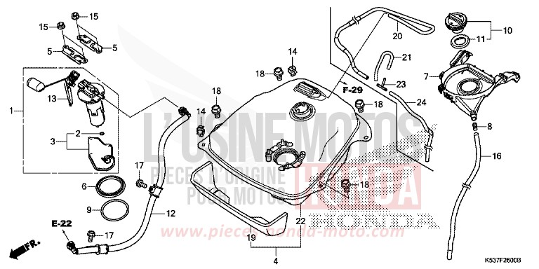 KRAFTSTOFFTANK von SH300A MAT CYNOS GRAY METALLIC (NH312) von 2016