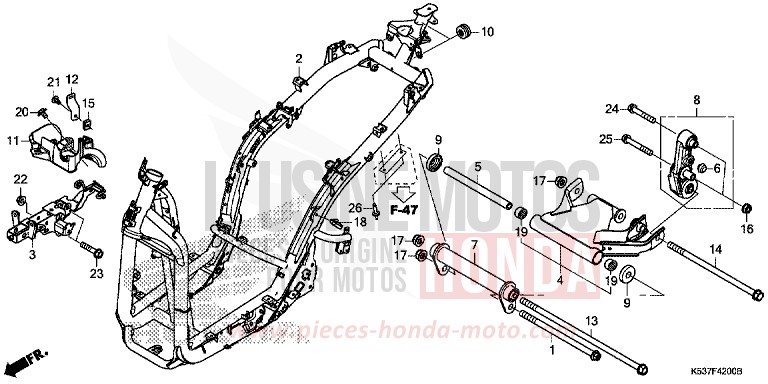 CARROSSERIE DE CHASSIS von SH300A LUCENT SILVER METALLIC (NHB87) von 2017