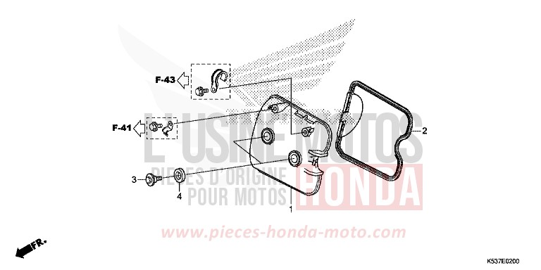 ZYLINDERKOPFDECKEL von SH300A PEARL SPLENDOR RED (R369) von 2017