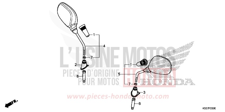 SPIEGEL von SH300A PEARL SPLENDOR RED (R369) von 2017