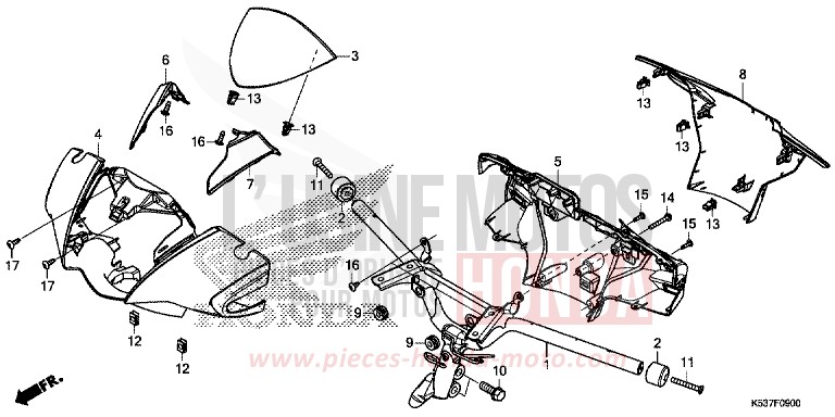 ROHRGRIFF/GRIFFABDECKUNG von SH300A PEARL COOL WHITE (NHA16) von 2018